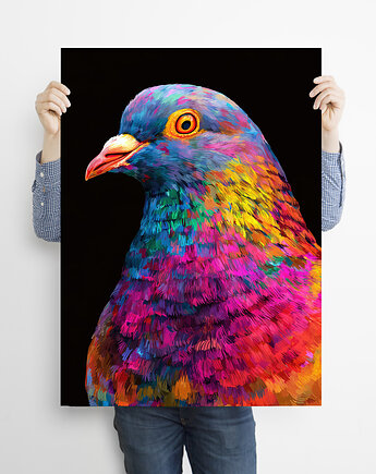 Gołąb - grafika na plakacie, JBJart Justyna Jaszke