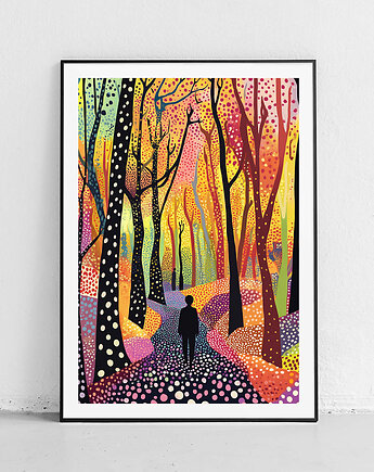 Plakat - Spacer Przez Kolorowy Las, Harvest Maison