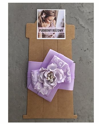 Biżuteryjna spinka do włosów = Broszka, Pudrowy Różowy