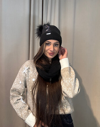 Komplet czapka komin Nero Silver, SOLO moda