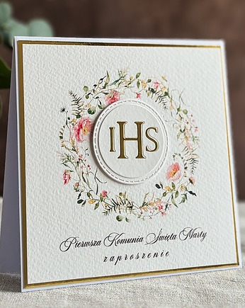 Zaproszenia na komunię, wzór 48C, Anna Art and Crafts