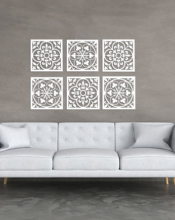 3D DEKORACYJNY PANELE AŻUROWE, ZESTAW 6 DEKORÓW, AZULEJOS, DEKORACJA ŚCIENNA,, ORNAMENTI