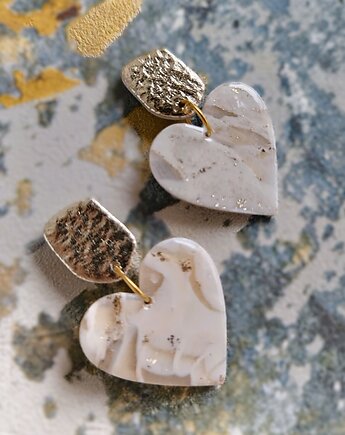 Kolczyki serca DELIKATNOŚĆ, sploteka