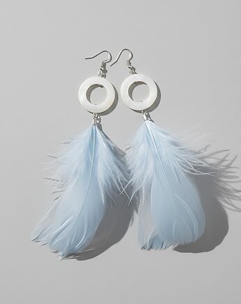 Błękitne kolczyki z piórami, All My Jewelry