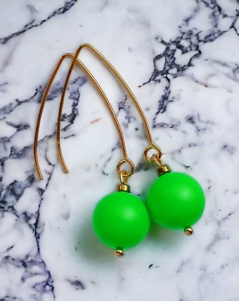 Swarovski neon pearls : neon green, kaktusia