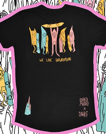 Czarny T-shirt Hella Snow Organic, DONT NEED NO SAMURAI