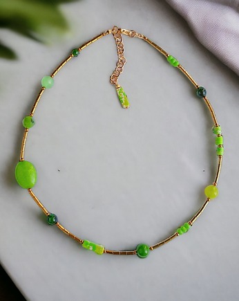 Naszyjnik GREEN : choker :: summer collection - ZIELONY NASZYJNIK, kaktusia