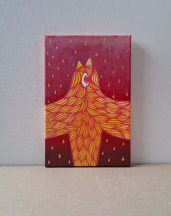 Łuskaniec róż czerwień obraz akrylowy, ma.grafka