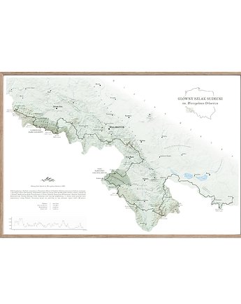 KARKONOSZE Szlak Sudecki GSS Plakat Górski, maps by P