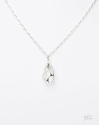 Naszyjnik srebrny 925 z zawieszką Kropla Ażurowa, Black Mamba Jewelry