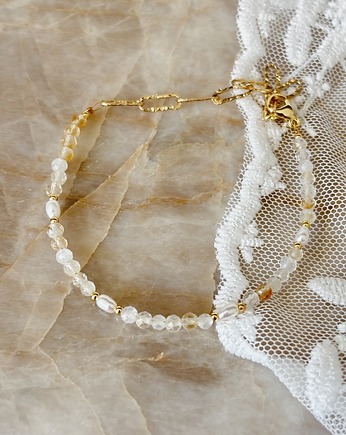 Bransoletka damska Cytryn i Perły, Chmolowska Jewellery