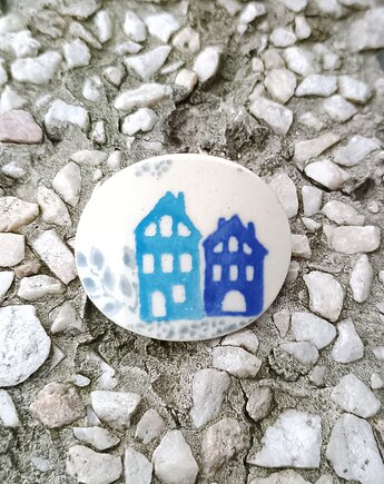 Broszka Bolesławiec, biżuteria z talerzy