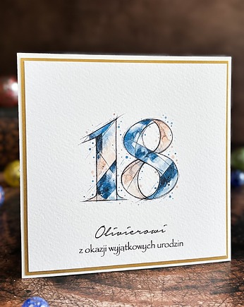 Ręcznie robiona kartka na 18. urodziny - Kolekcja BE HAPPY!, Anna Art and Crafts