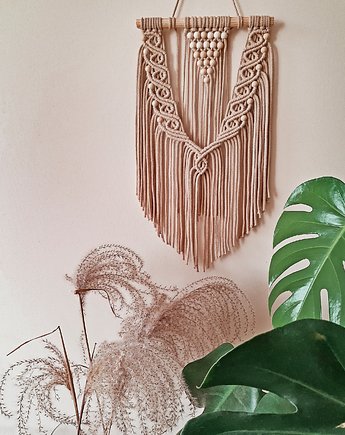 Delikatna makrama boho - perełka - beżowa, Damariz