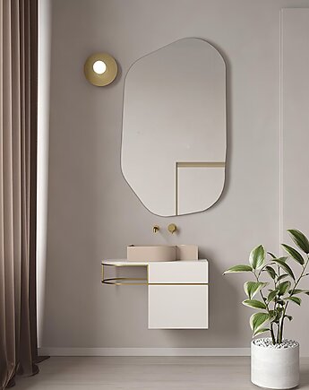 Designerskie Lustro ścienne asymetryczne 55x85 cm, Nilla Home