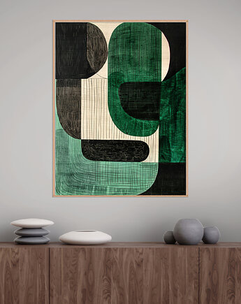 Geometria natury - Plakat, druk - Minimalizm, Boho, Loft #79, Black Sapphire Art