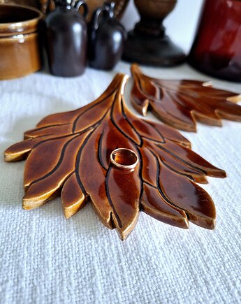Ceramiczne podstawki na biżuterię 2 sztuki, Wooden Love