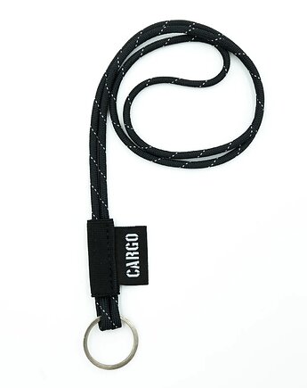 Smycz Paracord Reflective Black z kółkiem, CARGO by OWEE