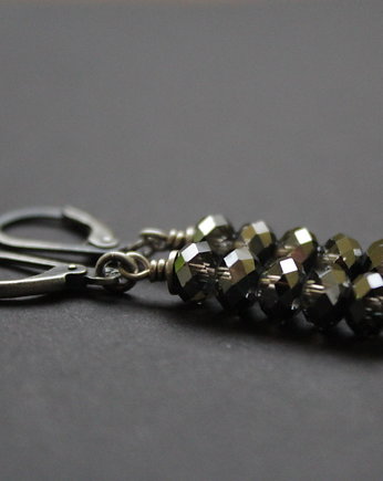 Kolczyki Swarovski black dimond wieża, fado
