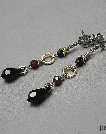 Kolczyki Swarovski Królewskie lilijki - black vol. 2, Katia i krokodyl