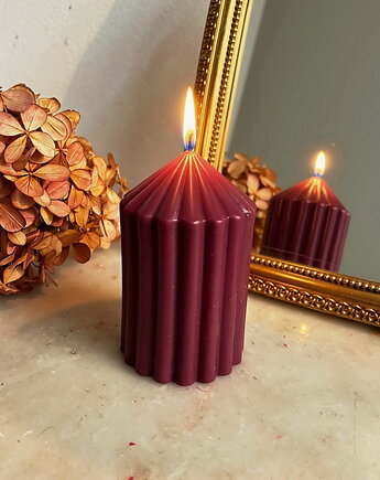 Świeca ekologiczna sojowa dekoracyjna "Burgundy Touch" 80x50mm, Coccola JEWELLERY