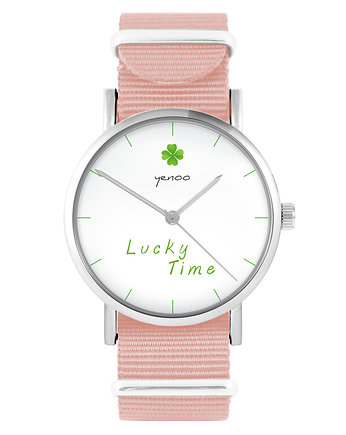 Zegarek - Lucky time - brzoskwiniowy róż, yenoo