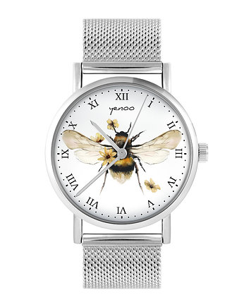 Zegarek - Bee natural - bransoleta mesh, yenoo