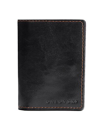 Męski czarny portfel slimwallet ORLOVSKY W01, ORLOVSKY