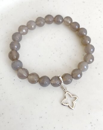 Bransoletka agat zawieszka- srebro 925 pozłacane, Coccola JEWELLERY