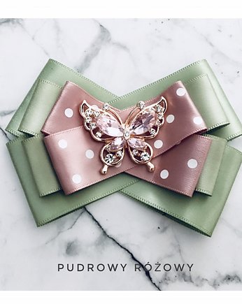 Brosza  z Motylem NOWOŚĆ, Pudrowy Różowy
