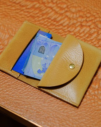 SOMO portfel skórzany piaskowy, OSOBY - Prezent dla męża