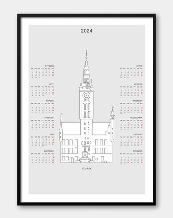 Plakat Kalendarz Gdańsk 2024, Pracownia Och Art