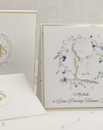 Kartka na komunię z pudełkiem i kopertą, 54, Anna Art and Crafts