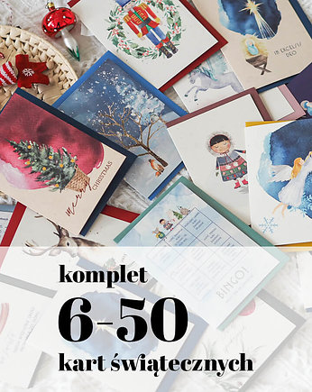 Komplet 6-50 kartek świątecznych, Paperwords