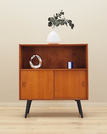 Regał tekowy, duński design, lata 70, produkcja: Dania, Przetwory design