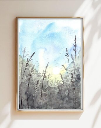 Oryginalna akwarela. Łąka A5, Malgorzata Domanska