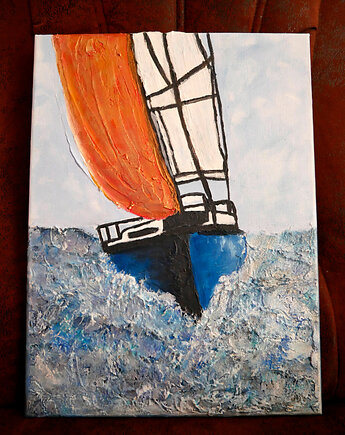 Żaglówka obraz akrylowy, JBJart Justyna Jaszke