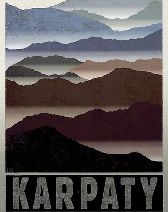 Plakat Karpaty (R. Kaja) 98x68 cm, Galeria LueLue