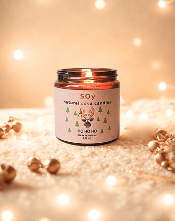 Świeczka sojowa HoHoHo, świeczka świąteczna, SOy