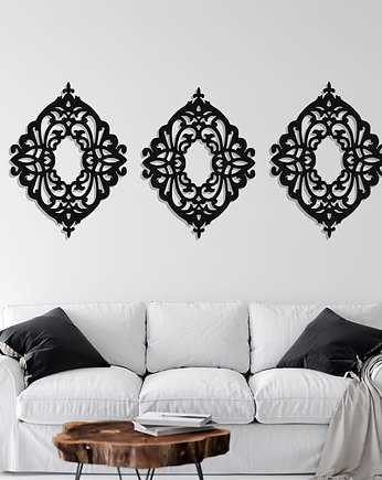 DEKORACYJNY PANEL AŻUROWY, SANTILLANE, DEKORACJA ŚCIENNA 3D, ORNAMENT, TRYPTY, ORNAMENTI