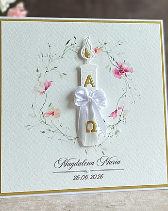 Kartka na chrzest w ozdobnej kopercie, 73a, Anna Art and Crafts
