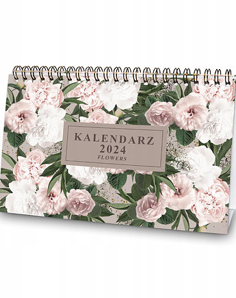Kalendarz biurkowy 2024 Flowers na biurko stojący, Planerum