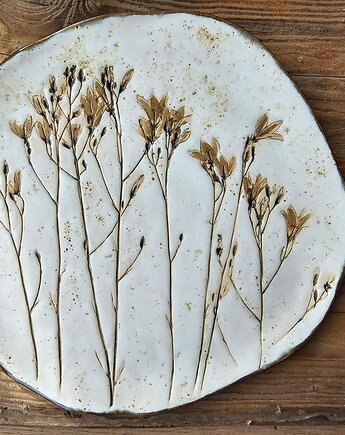 Patera ceramiczna z roślinami, Ewa Duszka