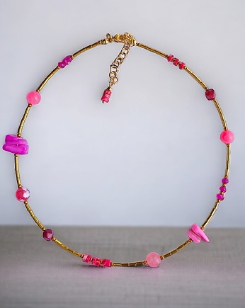 Naszyjnik PINK : choker : summer collection : RÓŻOWY NASZYJNIK, kaktusia