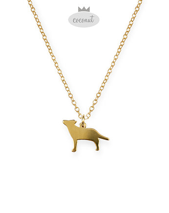 WILK - złocony wisiorek na łańcuszku, COCONUT
