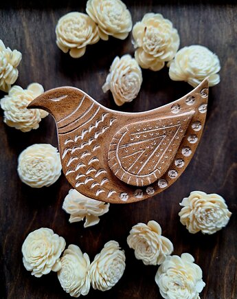 Kurka ceramiczna zawieszka, Wooden Love