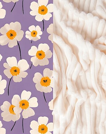 WYJĄTKOWY koc _ narzuta _ żonkile _ 155x200 cm, MOJAMAJA