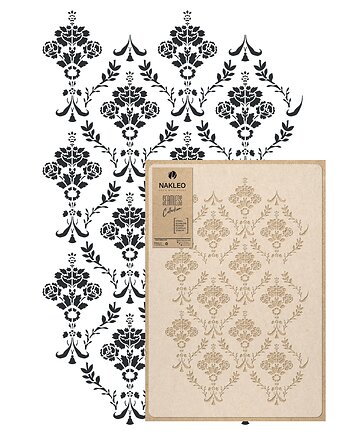 Szablon malarski wielokrotny powtarzalny // ROSE DAMASK, Szablony Nakleo