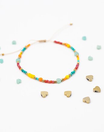 Bransoletka z amazonitem, magnezytem, hematytem i koralikami, Tauriel Design