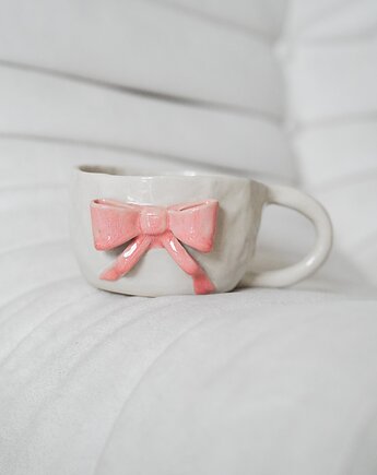 Kubek kokarda kokardka wstążka róż 380 ml, rel ceramic